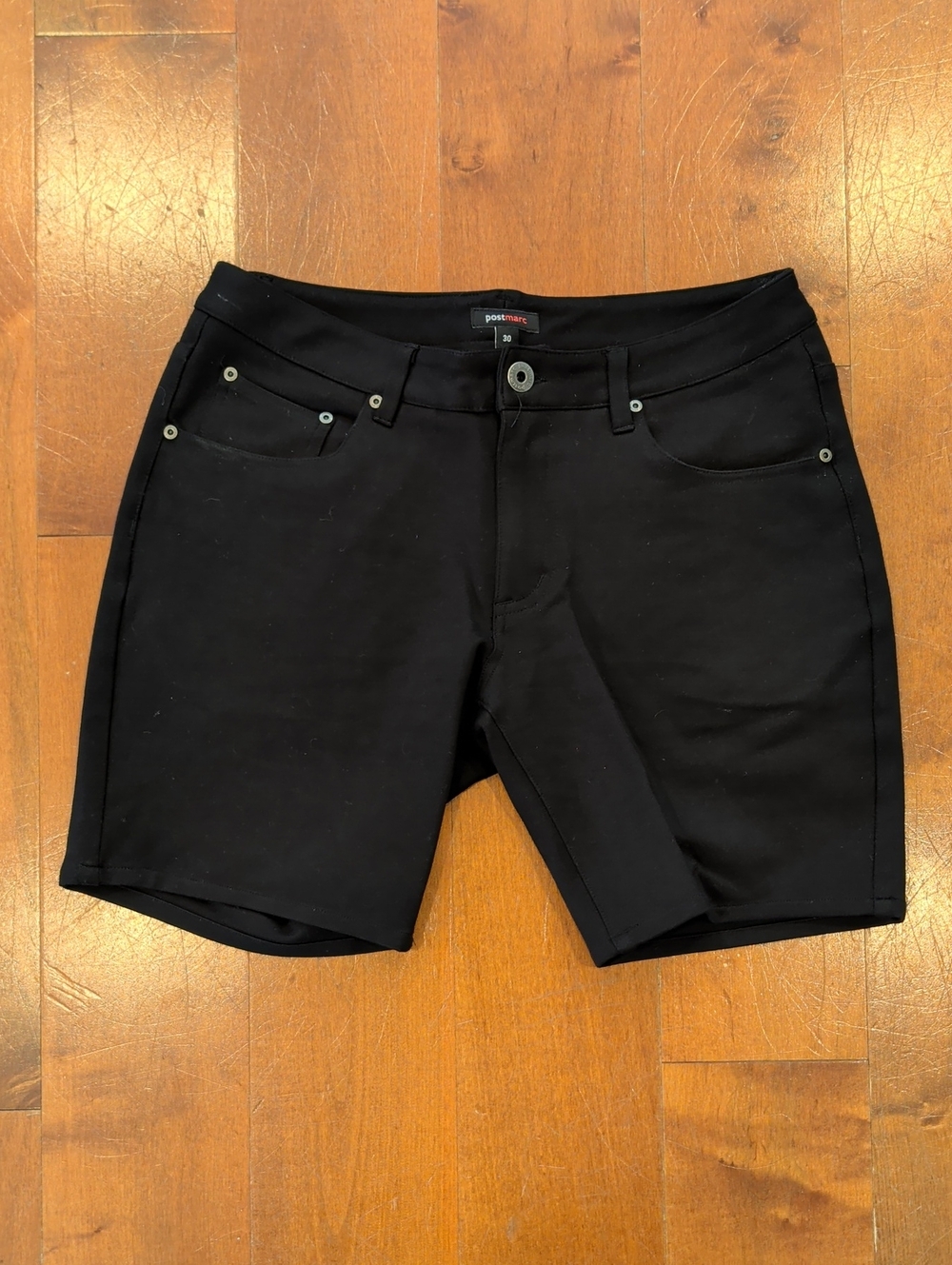 Mens Black Stretch Casual 5" Inseam Shorts